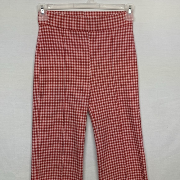 Free People Red Plaid Checkered Pants - Picture 2 of 9